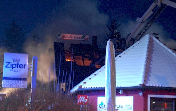 Brand einer Pizzeria in Hainfeld