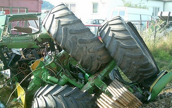 Verkehrsunfall in St.Georgen (Traktor gegen Zug)