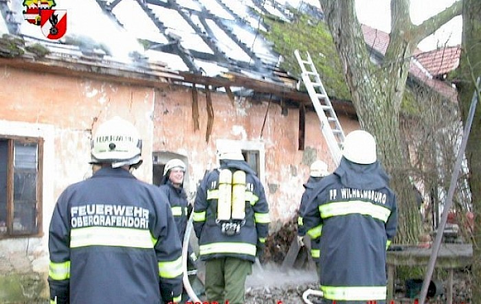 Brand eines Anwesens in Wolkersberg