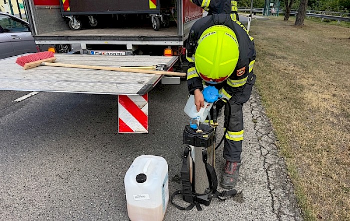 Beseitigung einer Dieselspur
